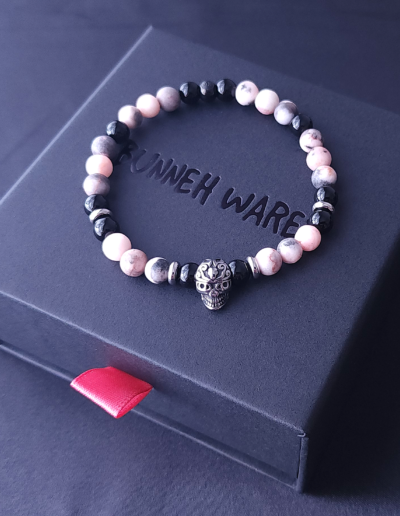 Pink Zebra Jasper_Agate Onyx_Skull_Box