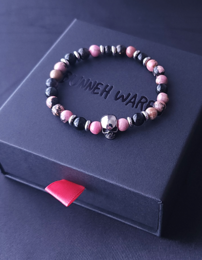 Rhodonite Black Lace_Black Obsidian_Skull_Box