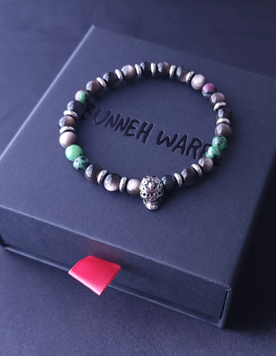 Silver Irisation Obsidian_Green Ruby Zoisite_Box